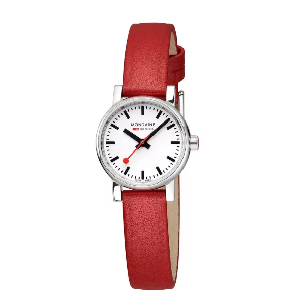 Mondaine Evo2 26mm bracelet rouge vegan
