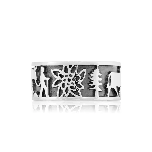 Bague noir Edelweiss avec l’Armailli et ses Vaches – Image 2