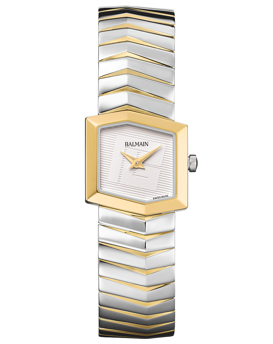 Balmain Taffetas Mini bico cadran blanc