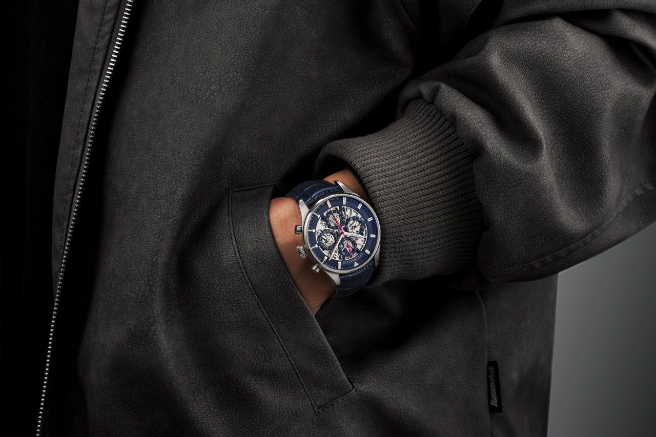 Aerowatch Chrono semi-squelette bleu – Image 2