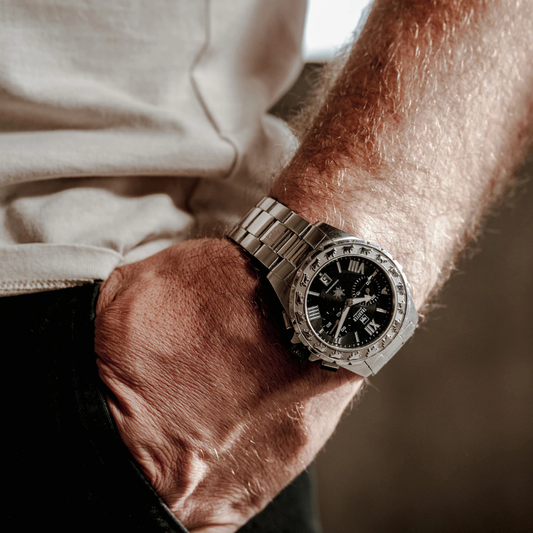 Trauffer chrono acier cadran noir – Image 2