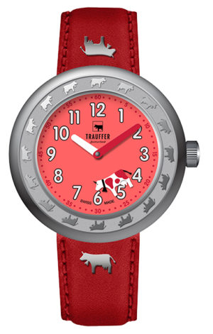 Trauffer acier rouge enfant