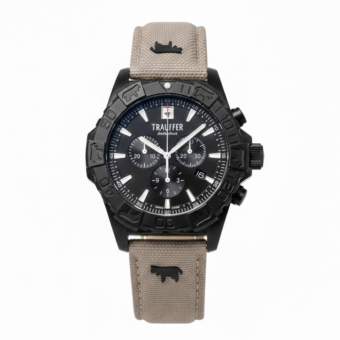 Trauffer noir bracelet beige