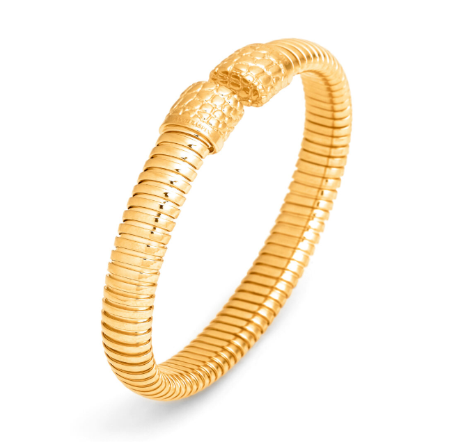 Bracelet Croco Tubogas Giovanni Raspini doré