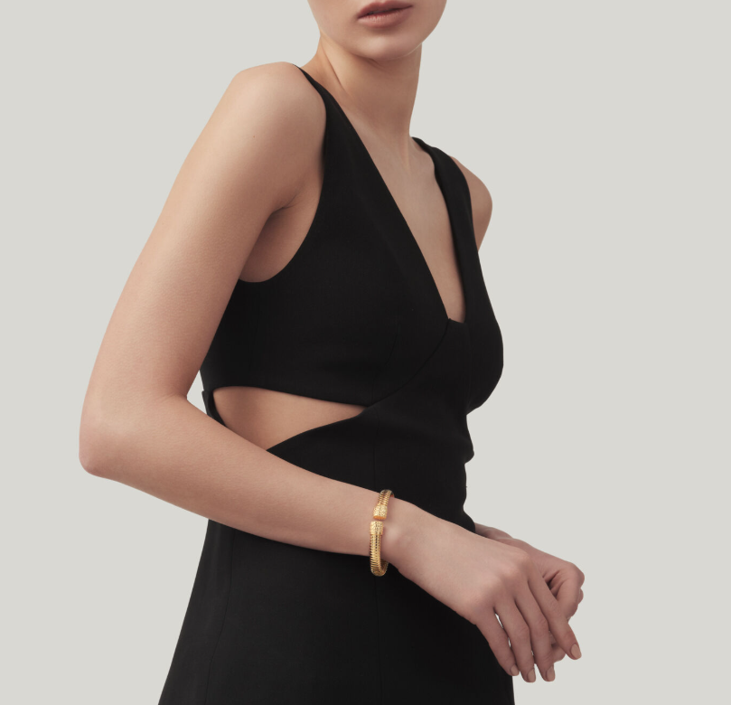 Bracelet Croco Tubogas Giovanni Raspini doré – Image 2