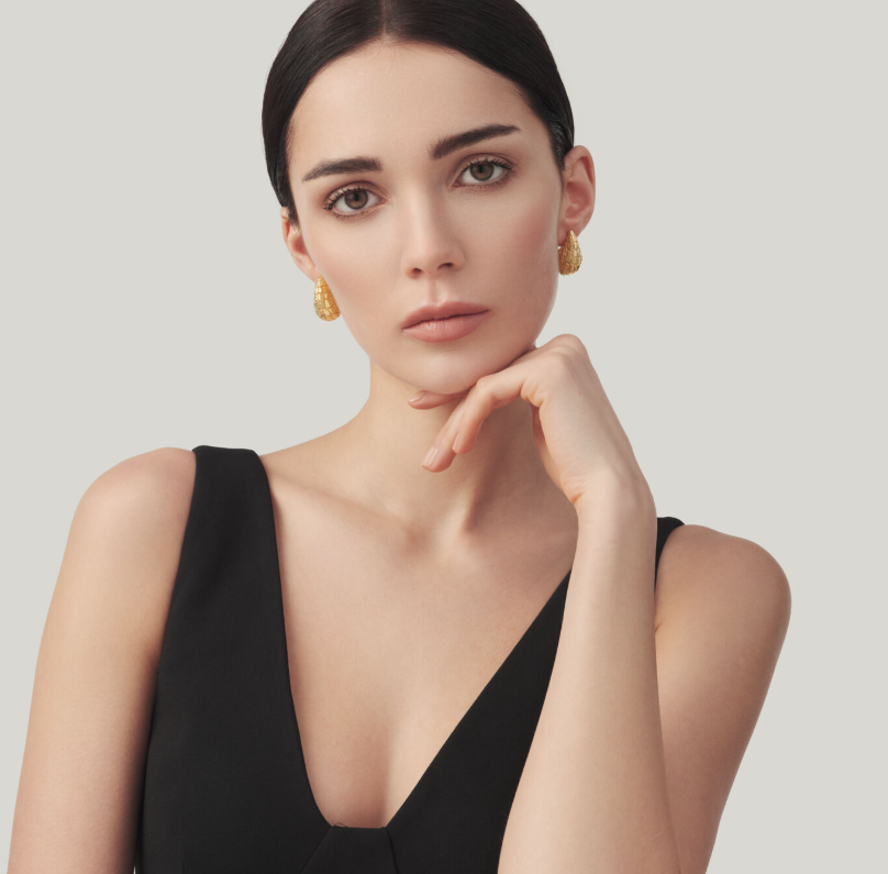 Boucles d'oreilles goutte croco Giovanni – Image 2