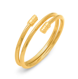 Bracelet double Croco Tubogas Giovanni Raspini doré