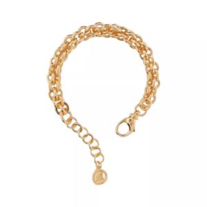 Bracelet maille double forçat jaune Bronzallure