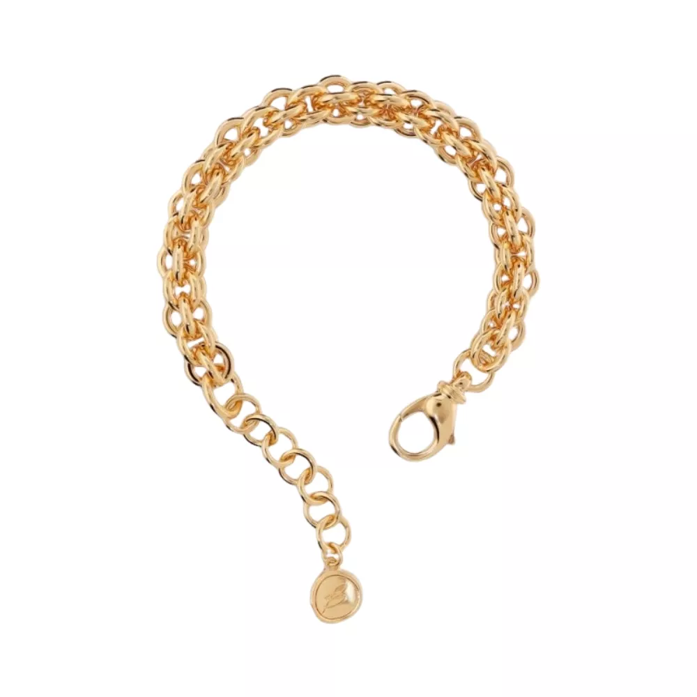 Bracelet maille double forçat jaune Bronzallure